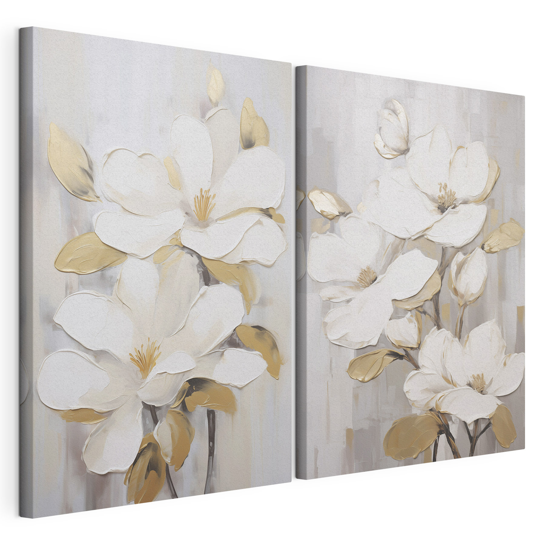 Painting of white flowers Painting of white flowers