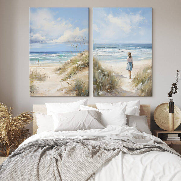 Woman walking on a beach Woman walking on a beach