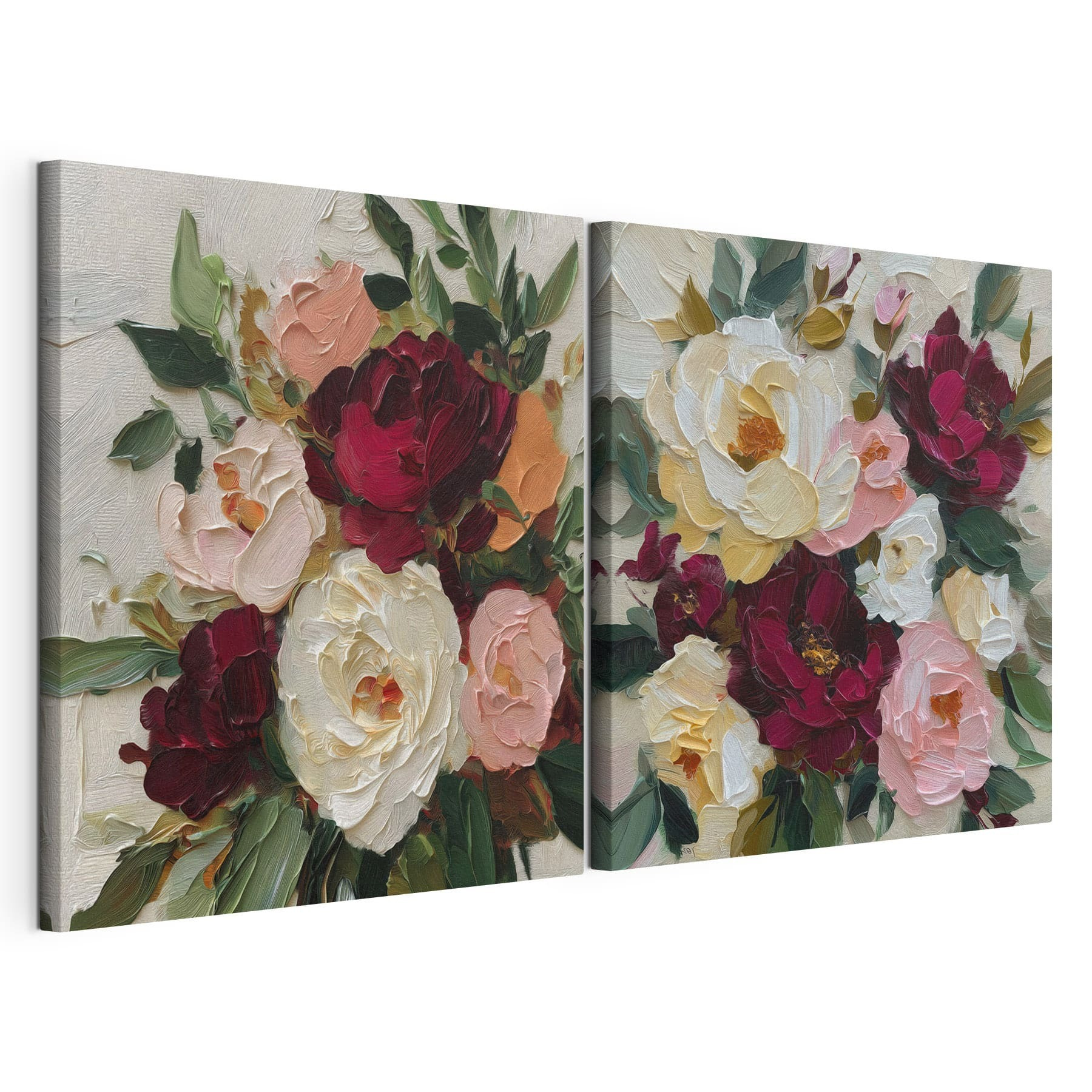 Blooming flowers in soft colors