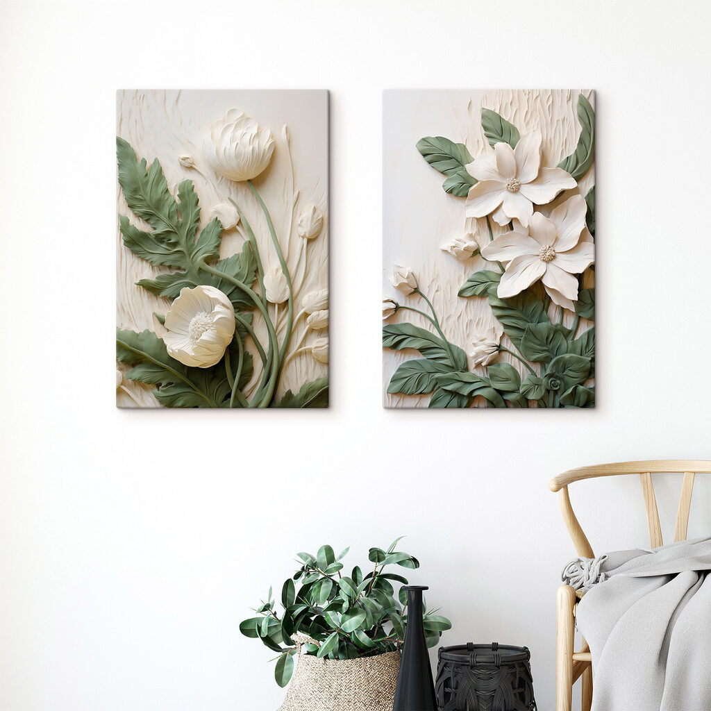 Elegant floral designs in soft hues Elegant floral designs in soft hues