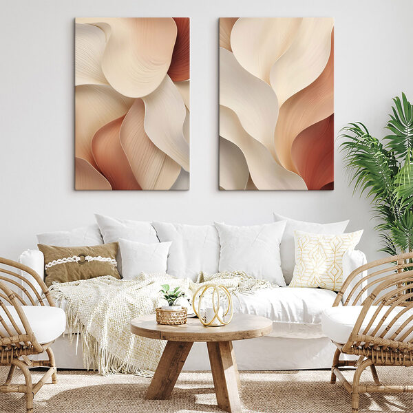 Flowing shapes in soft color palette Flowing shapes in soft color palette