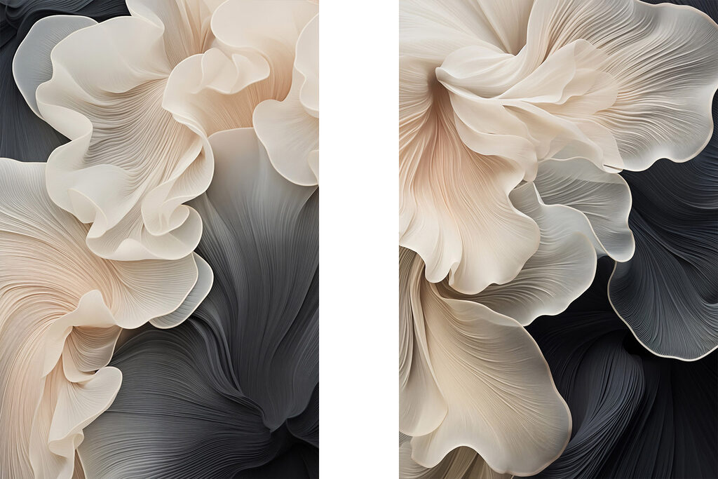 - Flowing lines in soft hues - Flowing lines in soft hues