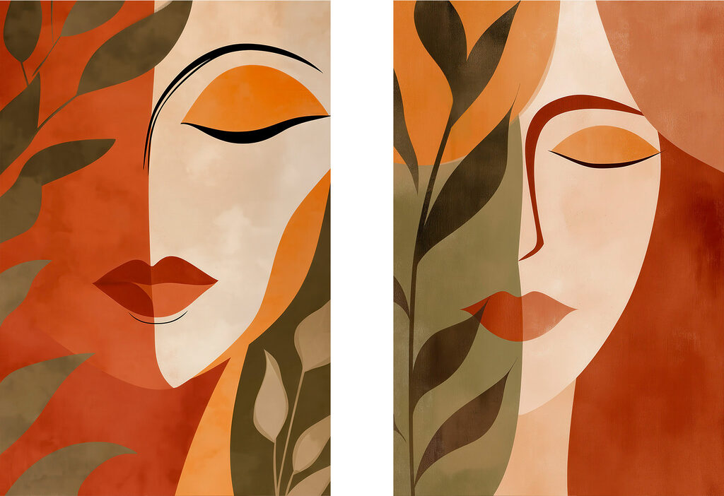 Modularer Leinwanddruck Collage des Gesichts einer Frau (Artikelnummer: m30566) Modularer Leinwanddruck Collage des Gesichts einer Frau (Artikelnummer: m30566)