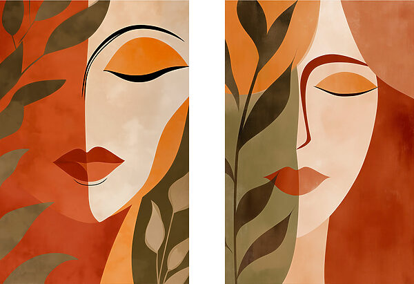 Modularer Leinwanddruck Collage des Gesichts einer Frau (Artikelnummer: m30566) Modularer Leinwanddruck Collage des Gesichts einer Frau (Artikelnummer: m30566)