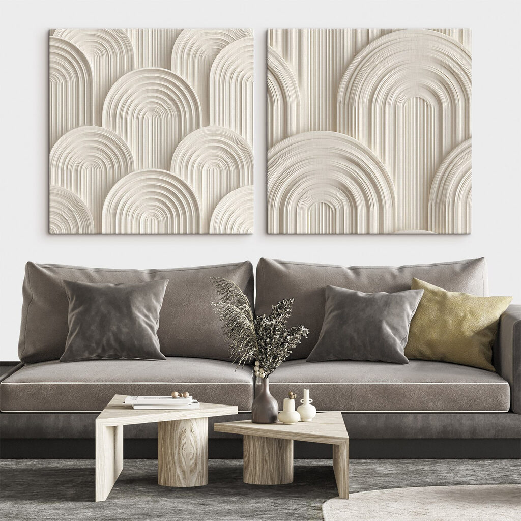 Soft curves in neutral tones Soft curves in neutral tones
