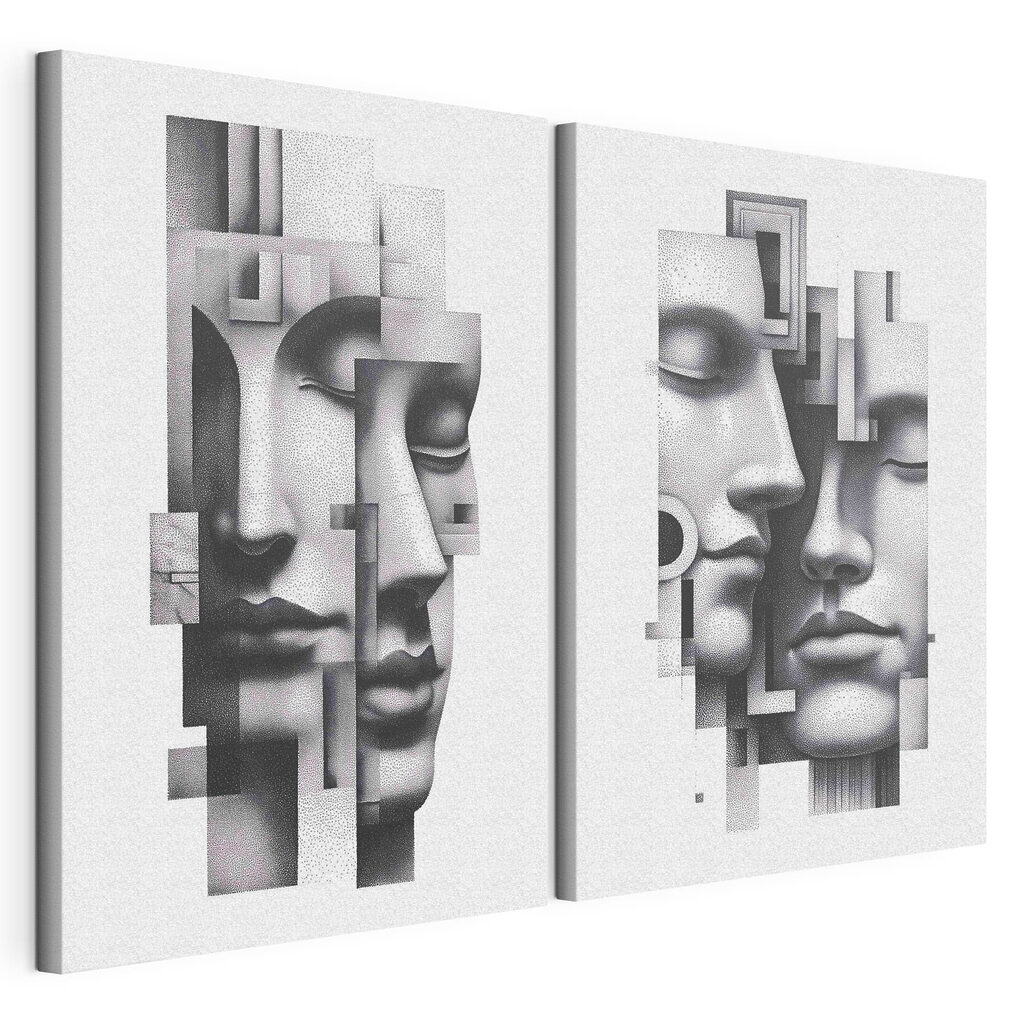Faces intertwined in abstract harmony Faces intertwined in abstract harmony