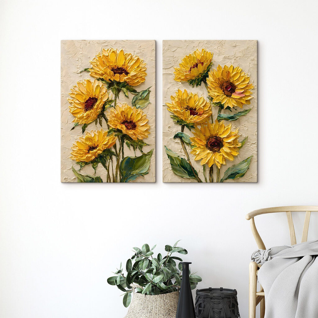 Vibrant sunflowers in full bloom Vibrant sunflowers in full bloom
