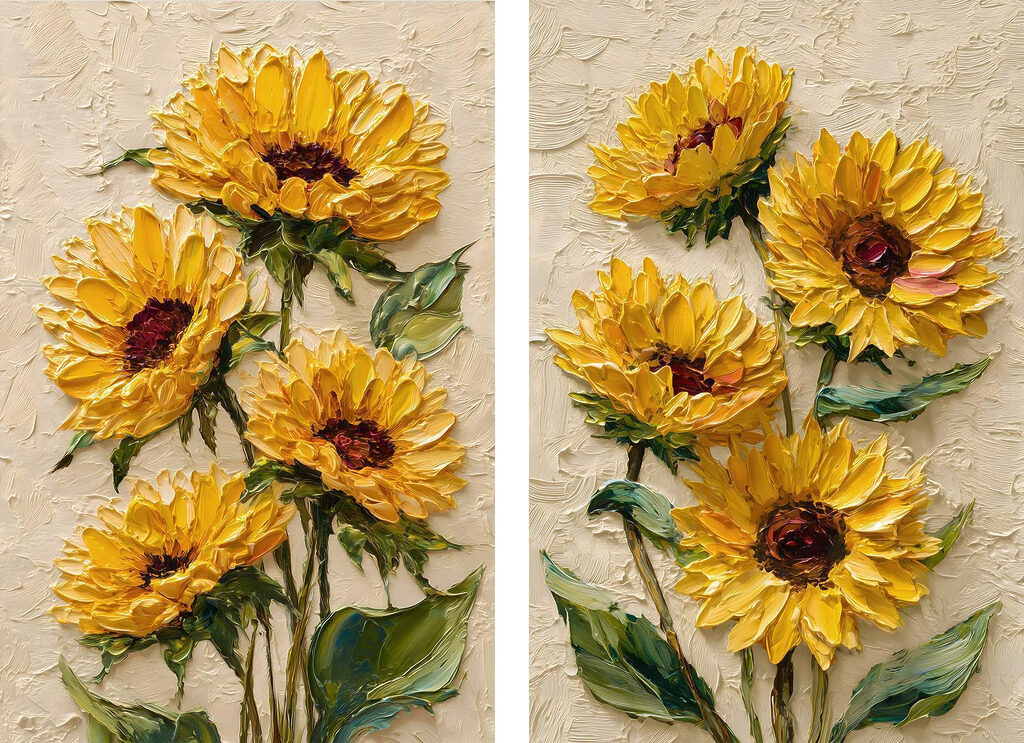 Vibrant sunflowers in full bloom Vibrant sunflowers in full bloom