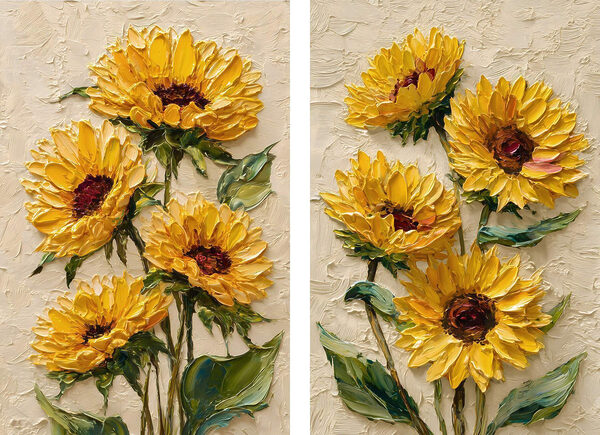 Vibrant sunflowers in full bloom Vibrant sunflowers in full bloom
