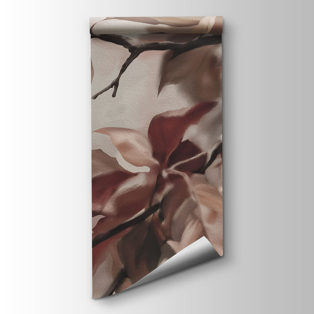 Tree branch with brown leaves
