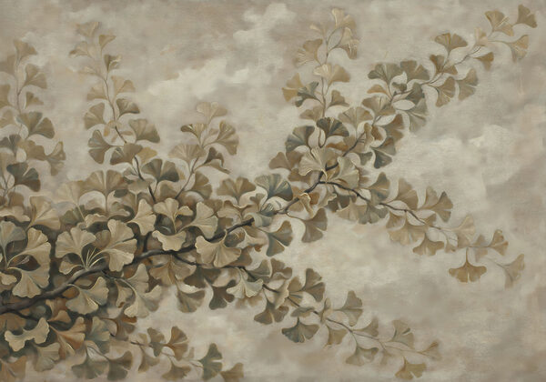 Painting of a branch with leaves