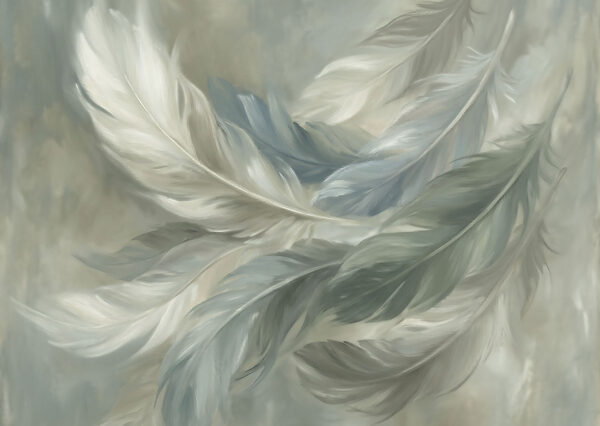 Soft feathers in gentle hues