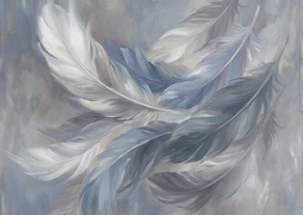 Soft feathers in gentle hues