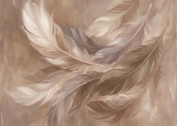 Gentle feathers in soft hues Gentle feathers in soft hues