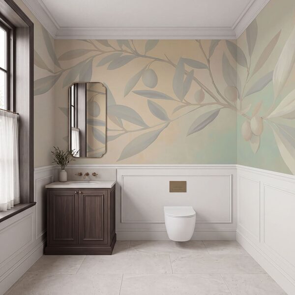 Gemälde eines Astes mit Blättern und Früchten Gemälde eines Astes mit Blättern und Früchten