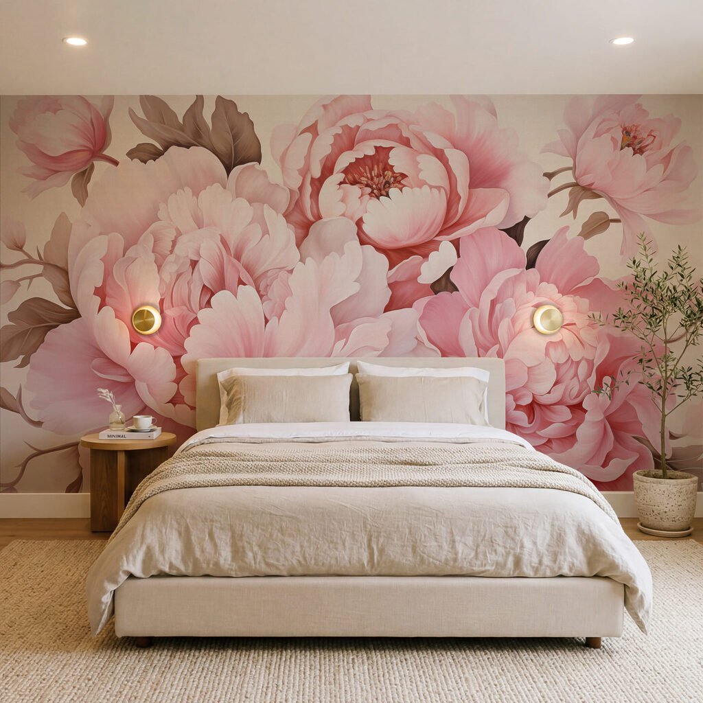 Gruppe rosa Blumen Gruppe rosa Blumen