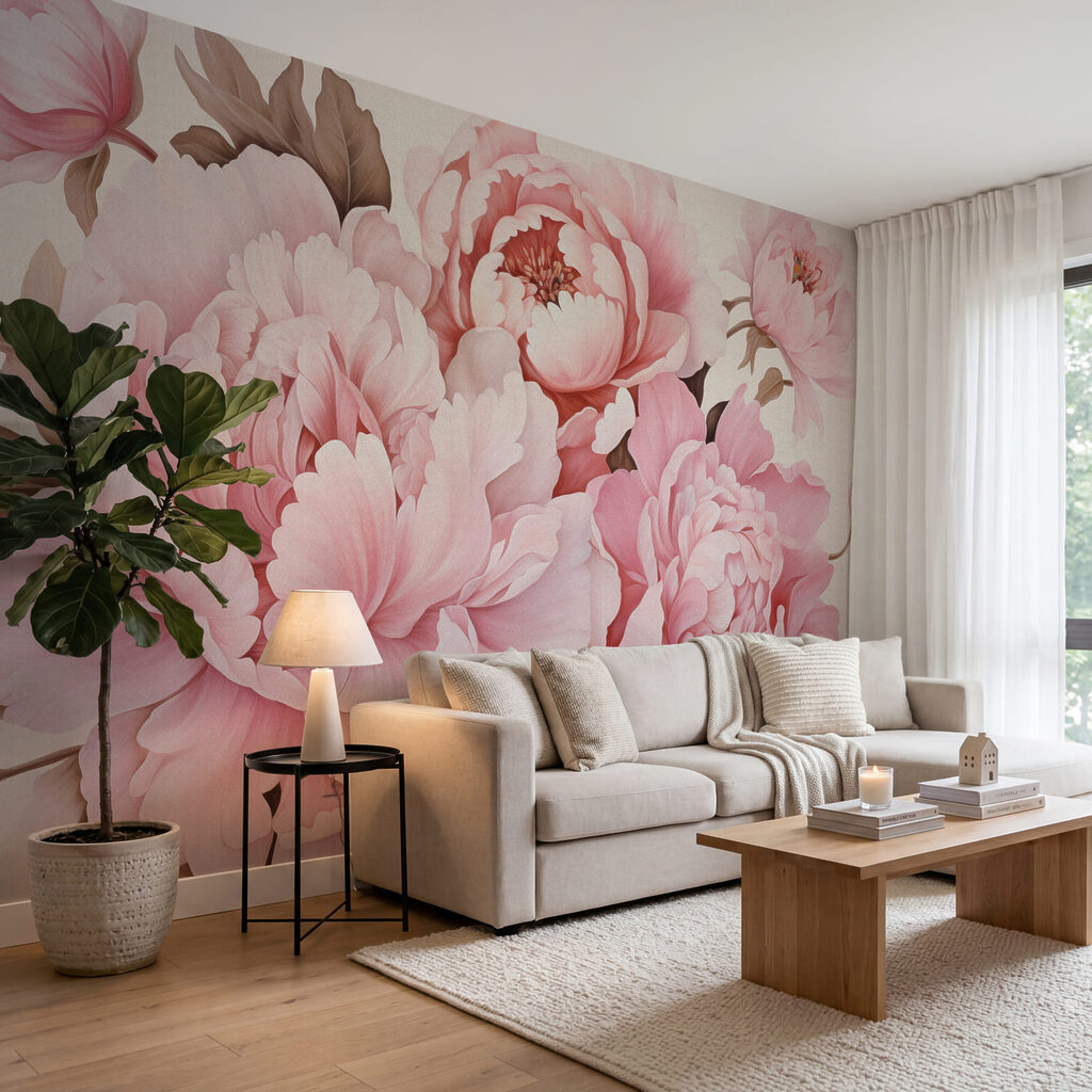 Gruppe rosa Blumen Gruppe rosa Blumen