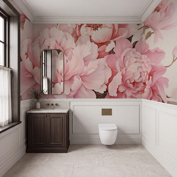 Gruppe rosa Blumen Gruppe rosa Blumen