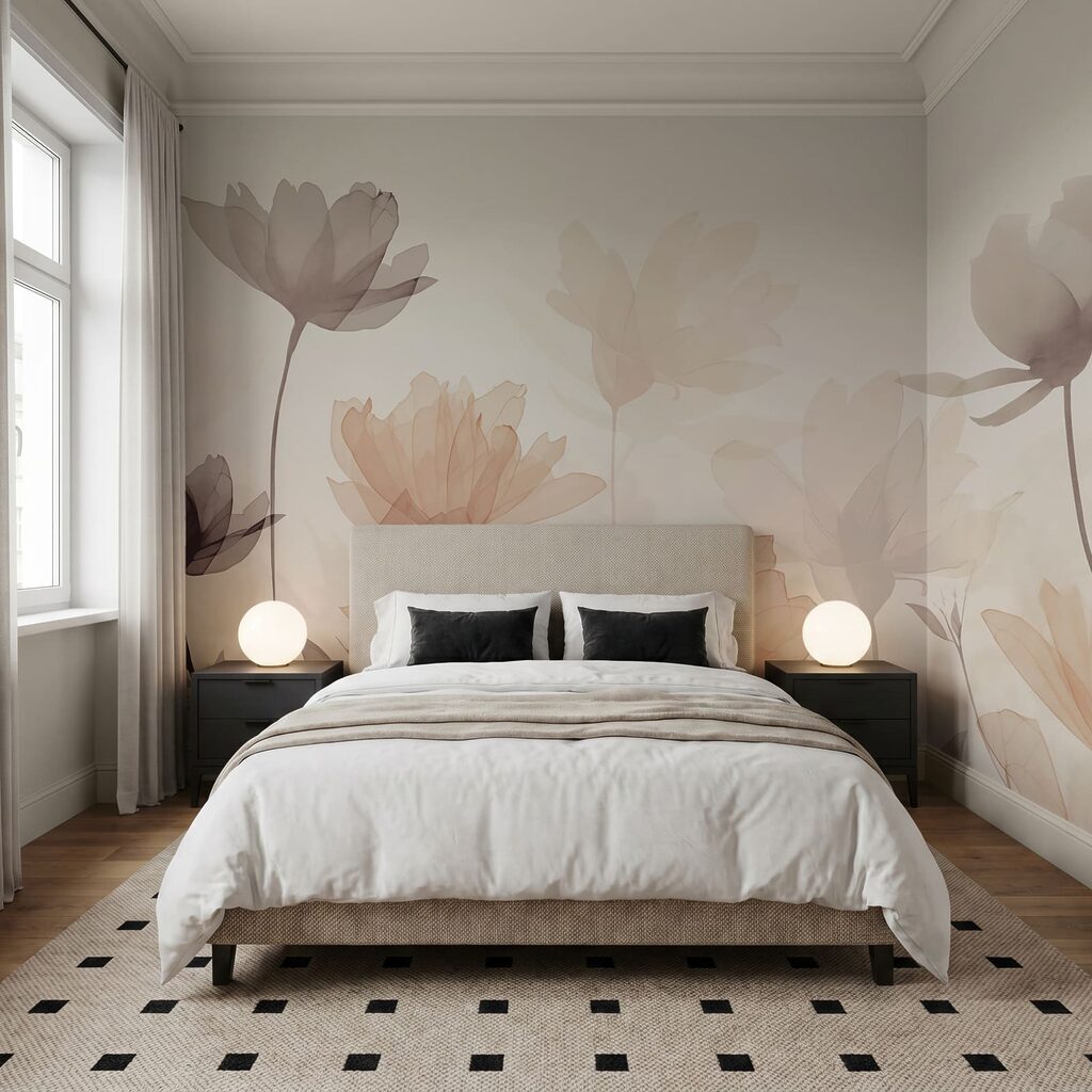 Durchsichtige Blumen mit Blättern Durchsichtige Blumen mit Blättern