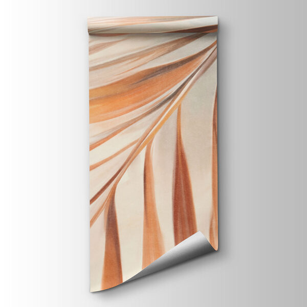 Soft colors dance through palm leaves
