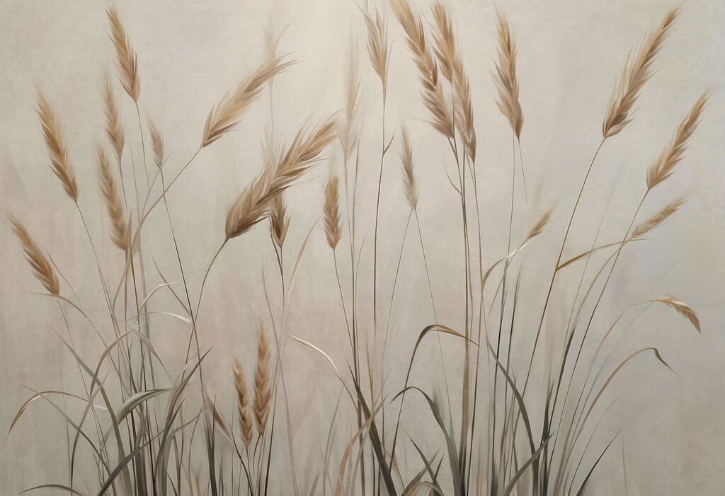Gentle grasses sway in soft light