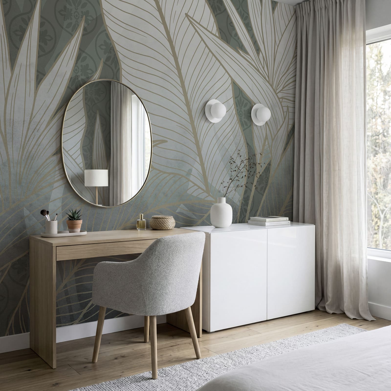 Elegantes botanisches Design in sanften Farbtönen