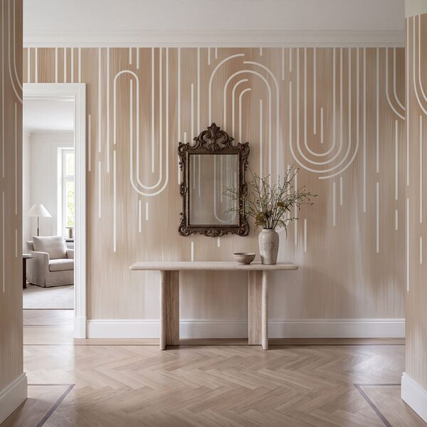 Weiße Linien auf braunem Hintergrund Weiße Linien auf braunem Hintergrund