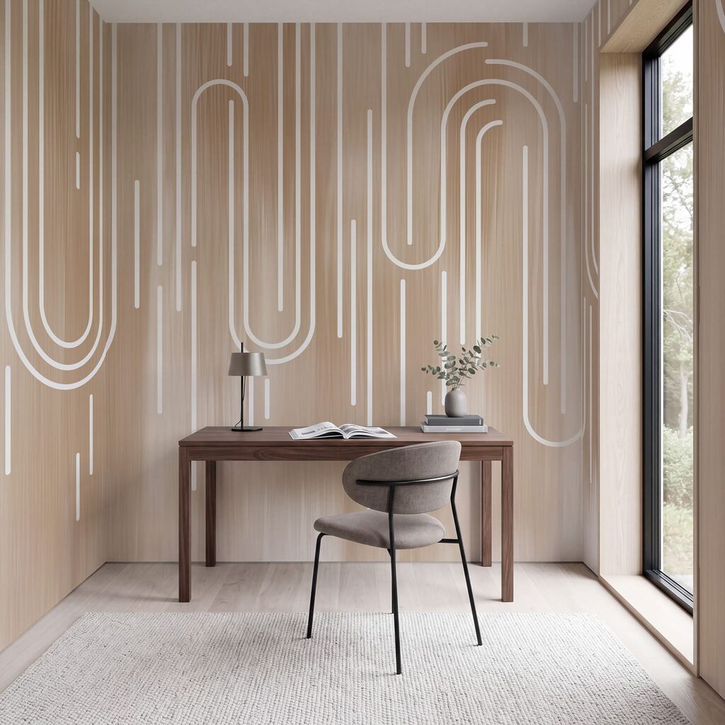 Weiße Linien auf braunem Hintergrund Weiße Linien auf braunem Hintergrund