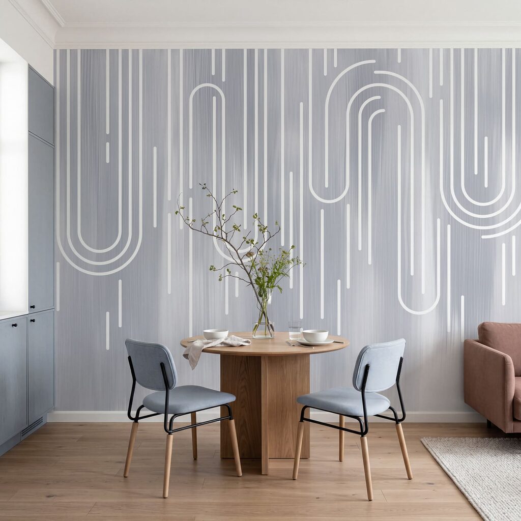 Weiße Linien auf grauem Hintergrund