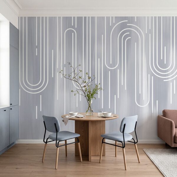 Weiße Linien auf grauem Hintergrund