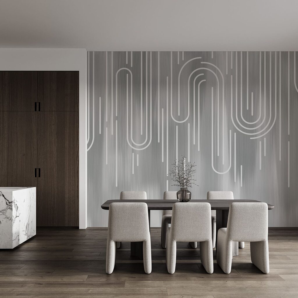 Weiße Linien auf grauem Hintergrund Weiße Linien auf grauem Hintergrund