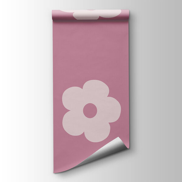 Pink and white flower pattern
