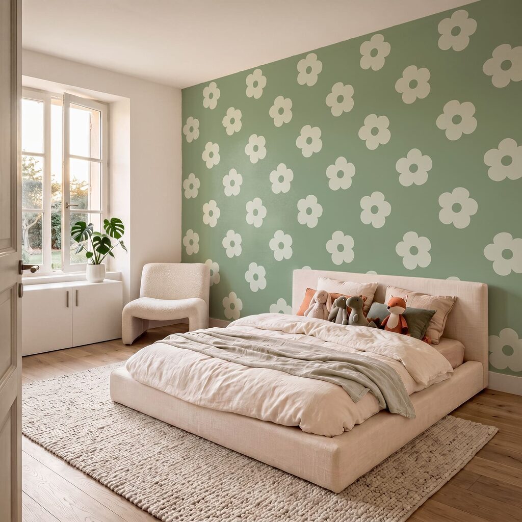 Muster aus weißen Blüten