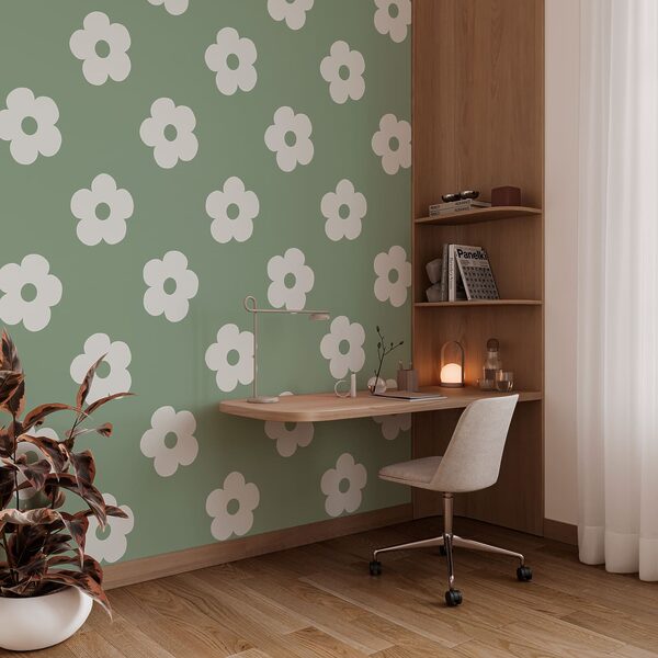 Muster aus weißen Blüten