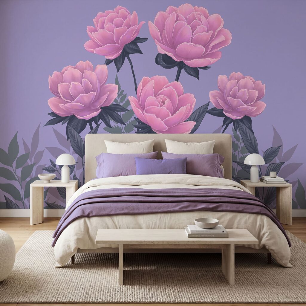 Gruppe aus rosa Blüten und Blättern Gruppe aus rosa Blüten und Blättern