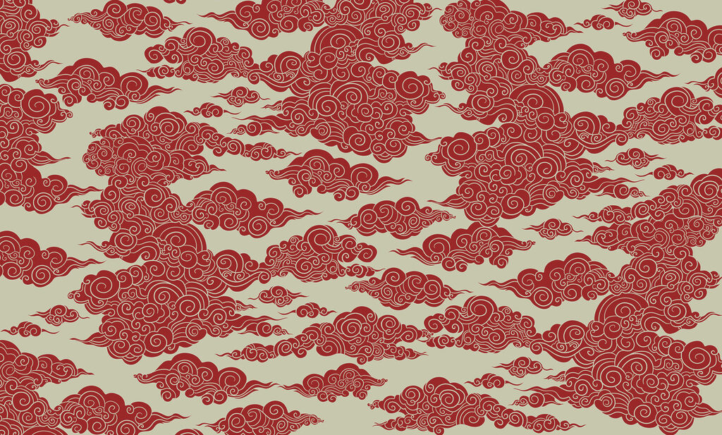 Pattern of red clouds Pattern of red clouds