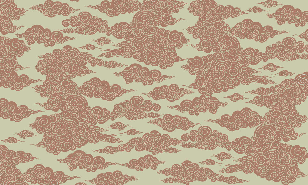 Pattern of clouds on a light background