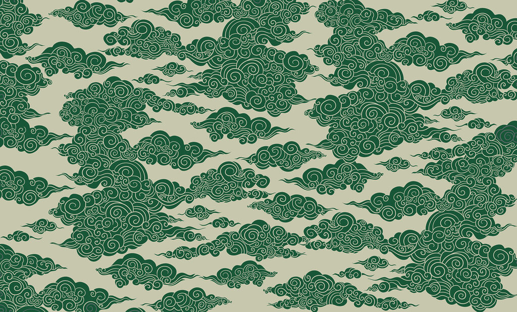Pattern of green clouds Pattern of green clouds