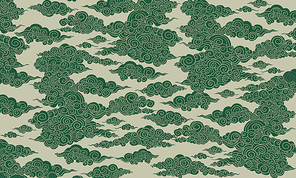 Pattern of green clouds Pattern of green clouds