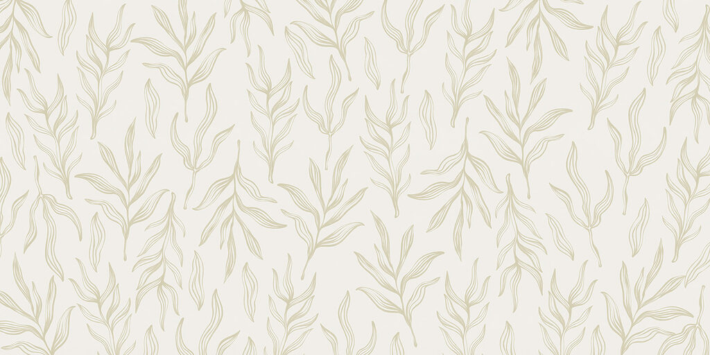 Pattern of leaves on a white background