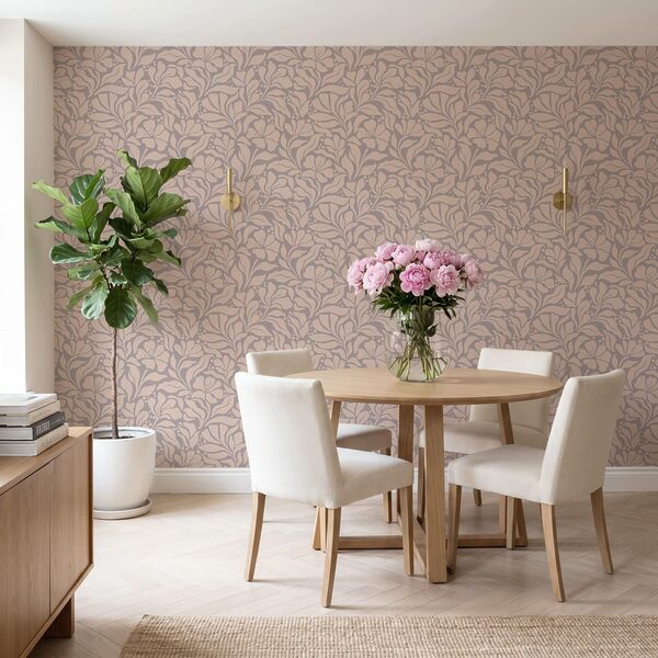 Blumenmuster auf rosa Hintergrund