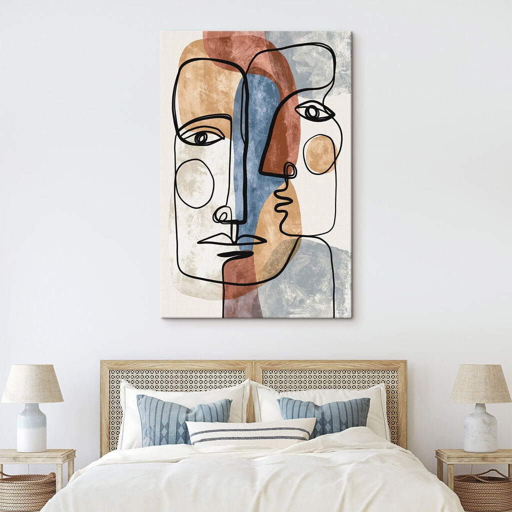 Drawing of two faces