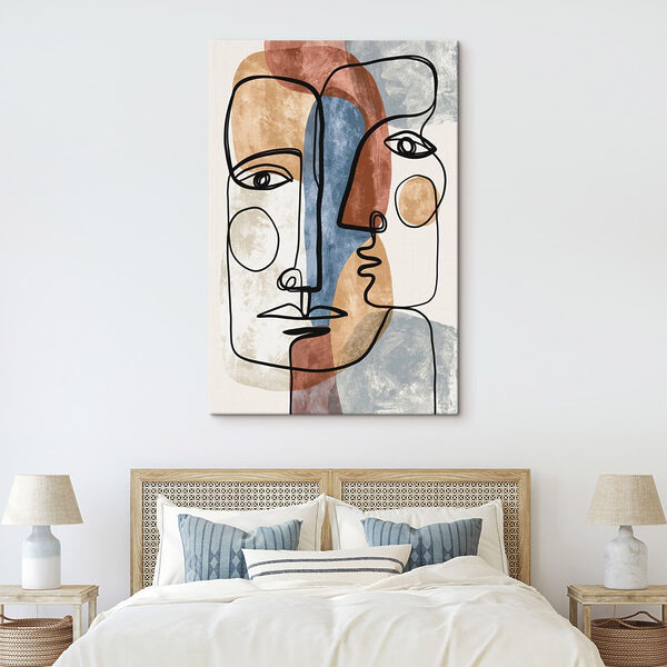 Drawing of two faces