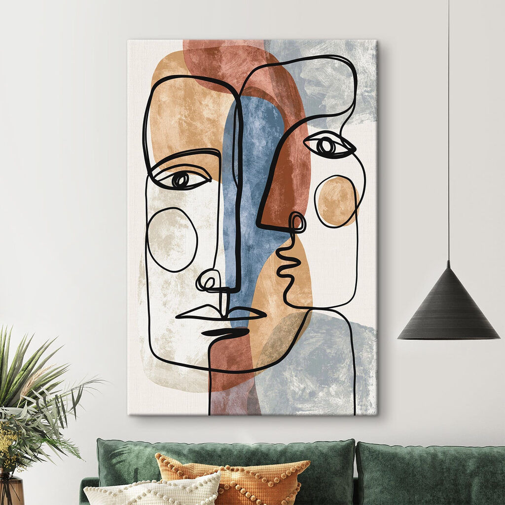 Drawing of two faces