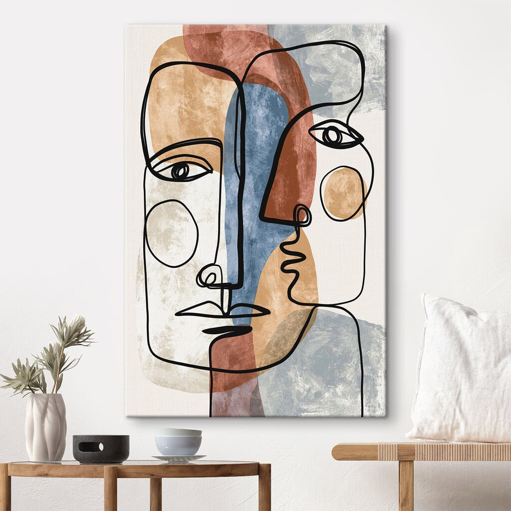 Drawing of two faces