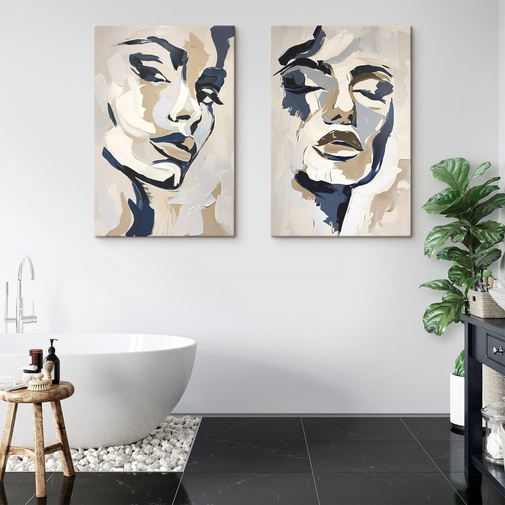 Painting of a woman's face