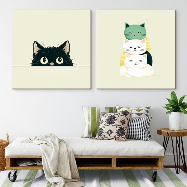 Group of cats on top of each other