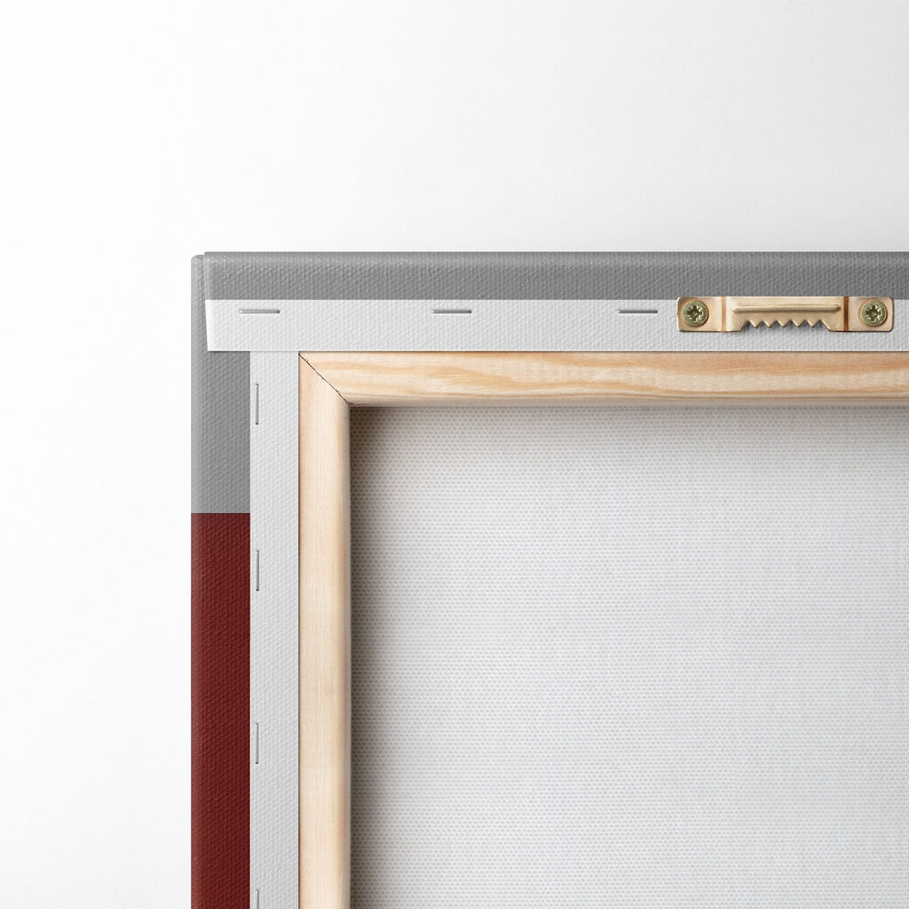 Group of paintings on red