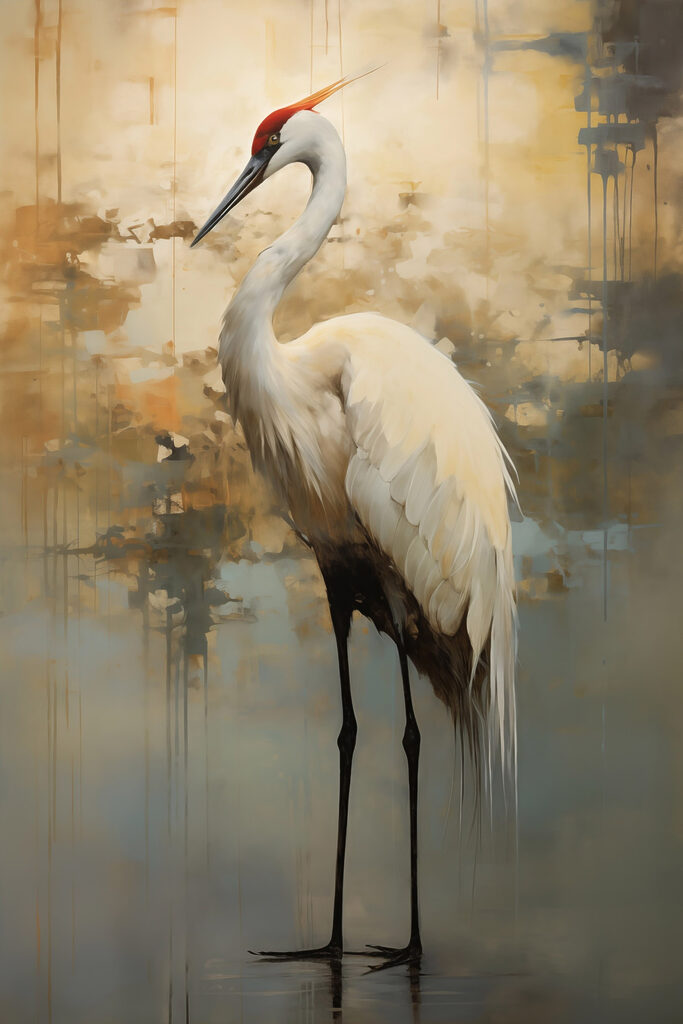 White bird with long legs and a long beak White bird with long legs and a long beak