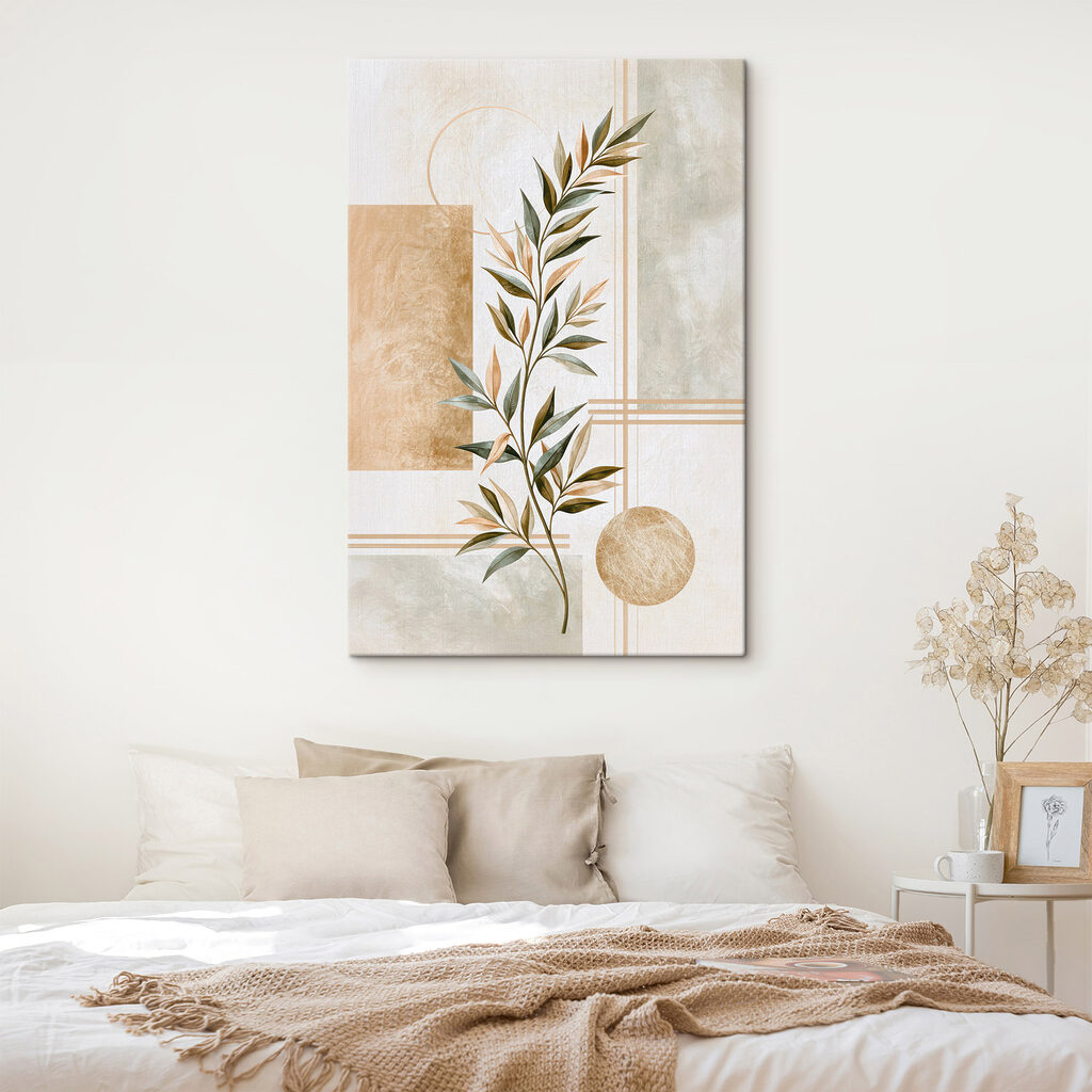 Painting of a plant with leaves
